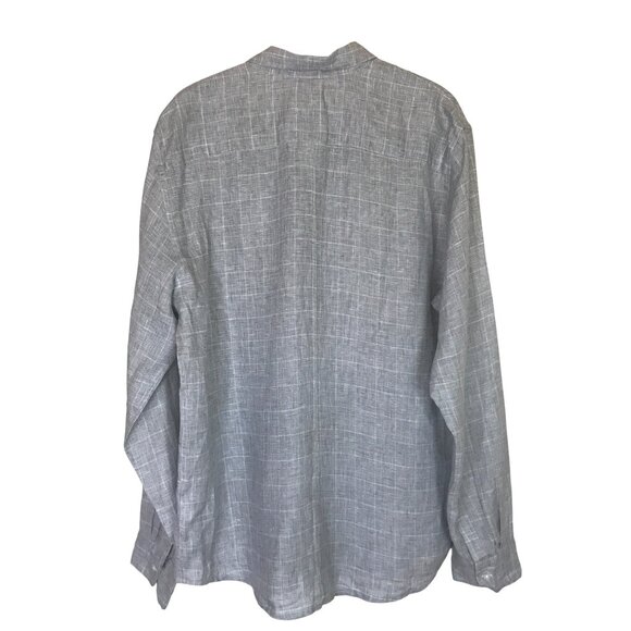 Frank & Eileen Linen Men’s XL Long Sleeve Button Front Shirt Gray - Picture 3 of 9